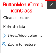 menu items iconClass