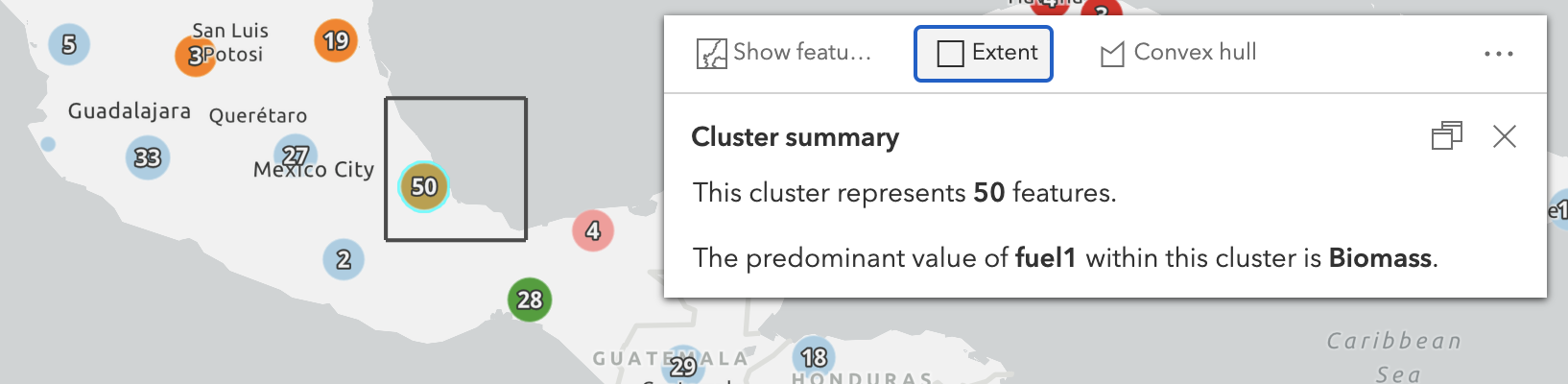 cluster query extent